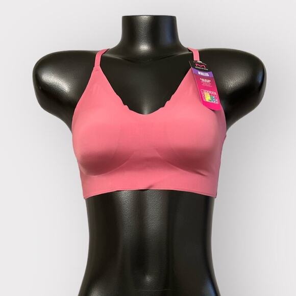 Maidenform NEW Wireless Lace Bralette Womens M Flex To You Comfort Seamless Pink - Picture 1 of 8